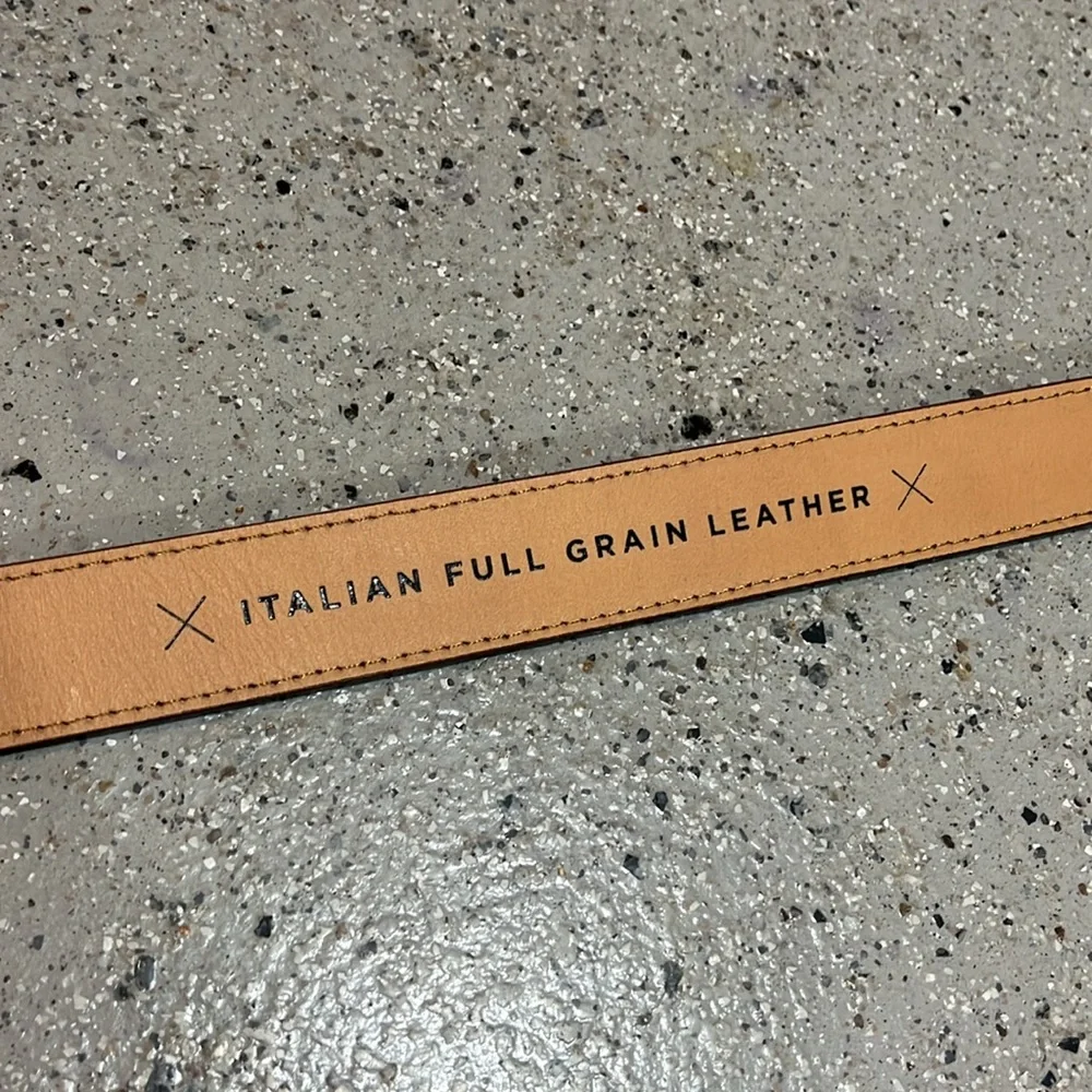 MISSION BELT MORO ITALIAN FULL GRAIN LEATHER ADUSTABLE BELT BROWN BLACK SZ M NEW